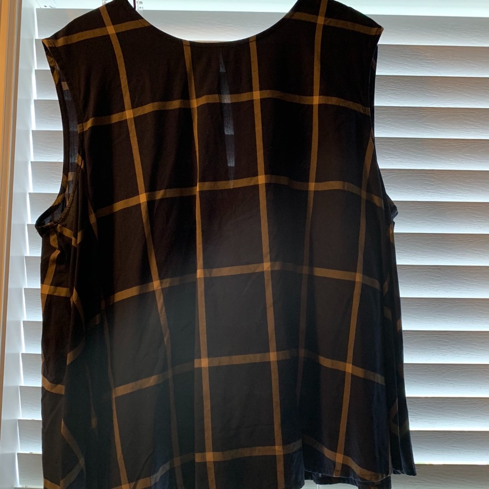 Plaid Tank Top Blouse